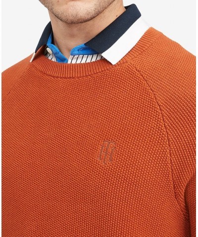 Men's Jimmy Pique Textured Crewneck Sweater Tan/Beige $24.37 Sweaters