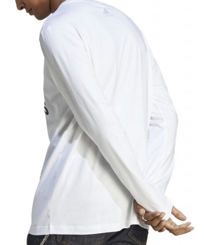 Men's Basic Badge of Sport Long-Sleeve Crewneck T-Shirt White $13.48 T-Shirts