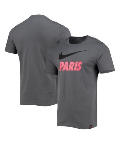 Men's Anthracite Paris Saint-Germain Swoosh Club T-shirt $16.95 T-Shirts