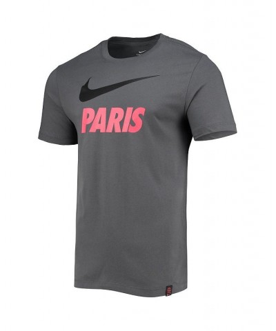 Men's Anthracite Paris Saint-Germain Swoosh Club T-shirt $16.95 T-Shirts