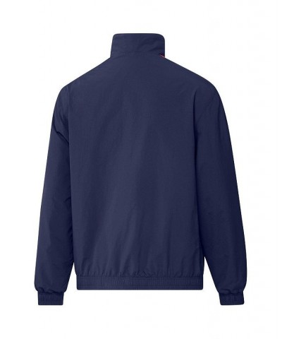 Men's Navy and Light Blue Chicago Fire 2023 On-Field Anthem Full-Zip Reversible Team Jacket $46.80 Jackets