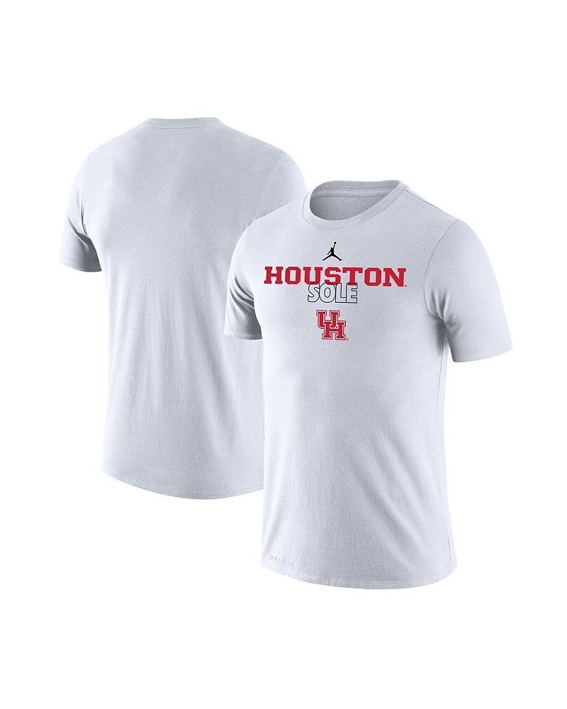 Men's Brand White Houston Cougars On Court Bench T-shirt $24.29 T-Shirts