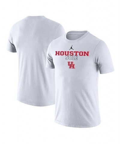 Men's Brand White Houston Cougars On Court Bench T-shirt $24.29 T-Shirts