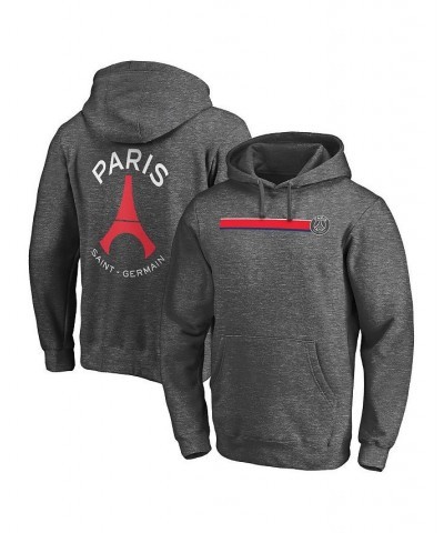 Men's Branded Heathered Charcoal Paris Saint-Germain Icon Pullover Hoodie $26.66 Sweatshirt