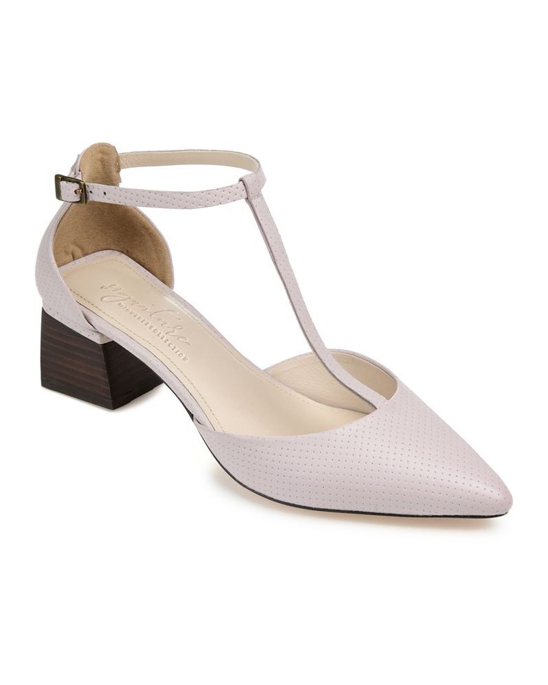 Women's Cameela T-Strap Heel Purple $41.60 Shoes