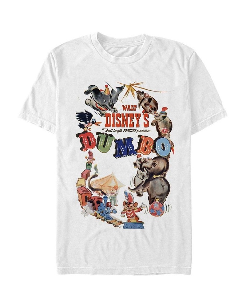 Men's Dumbo Theatrical Poster Short Sleeve T-shirt White $14.00 T-Shirts