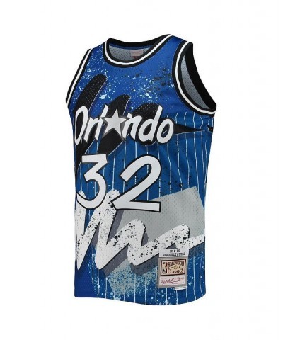 Men's Shaquille O'Neal Blue Orlando Magic Hardwood Classics 1994-95 Hyper Hoops Swingman Jersey $36.60 Jersey