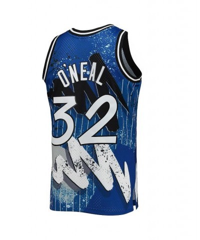 Men's Shaquille O'Neal Blue Orlando Magic Hardwood Classics 1994-95 Hyper Hoops Swingman Jersey $36.60 Jersey