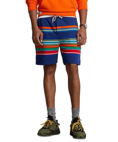 Men's 6-1/2-Inch Striped Fleece Shorts Blue $29.05 Shorts