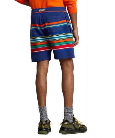 Men's 6-1/2-Inch Striped Fleece Shorts Blue $29.05 Shorts