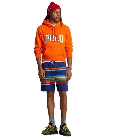 Men's 6-1/2-Inch Striped Fleece Shorts Blue $29.05 Shorts