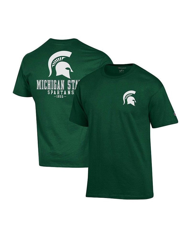 Men's Green Michigan State Spartans Stack 2-Hit T-shirt $24.29 T-Shirts