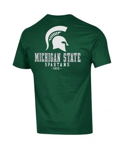 Men's Green Michigan State Spartans Stack 2-Hit T-shirt $24.29 T-Shirts