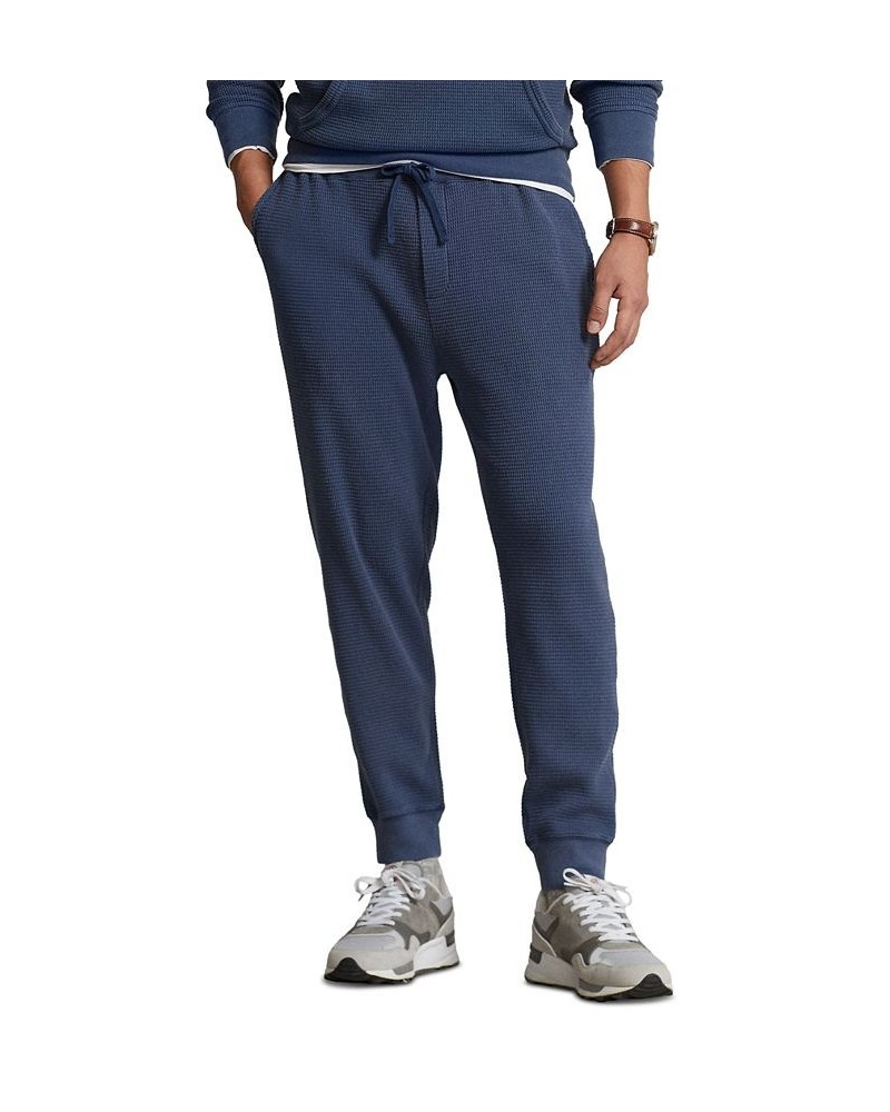 Men's Waffle-Knit Jogger Pants Blue $49.94 Pants