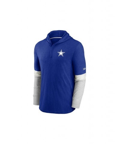 Dallas Cowboys Men's Historic Long Sleeve Hooded Henley Shirt $35.00 T-Shirts