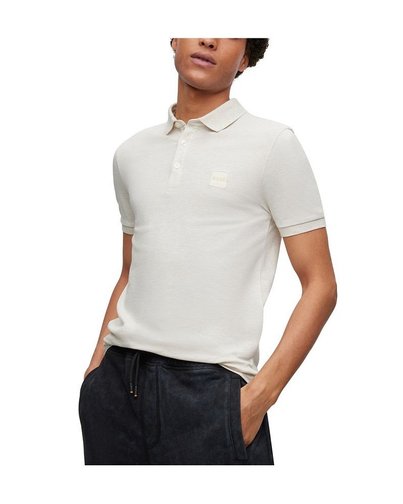 BOSS Men's Stretch-Cotton Slim-Fit Logo Patch Polo Shirt White $40.18 Polo Shirts