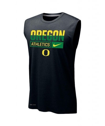 Men's Black Oregon Ducks Wordmark Drop Legend Performance Tank Top $21.50 T-Shirts