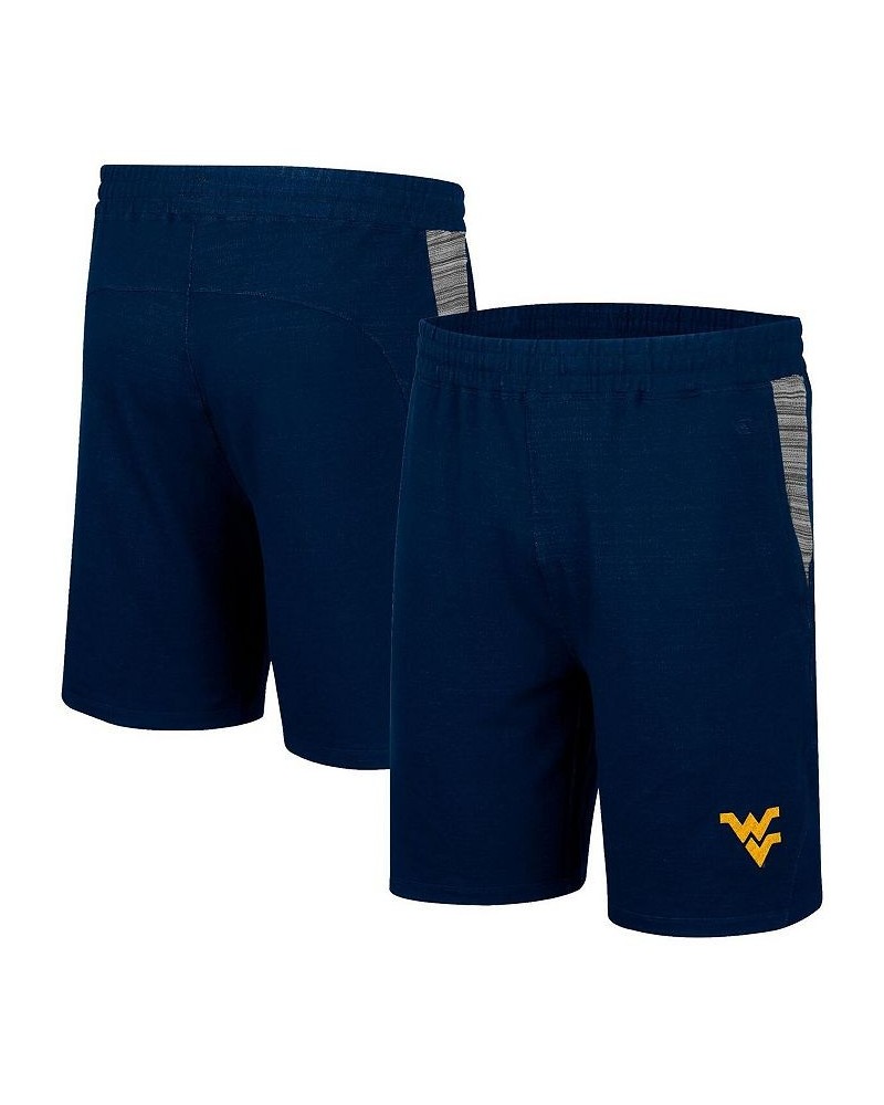 Men's Navy West Virginia Mountaineers Wild Party Tri-Blend Shorts $19.60 Shorts