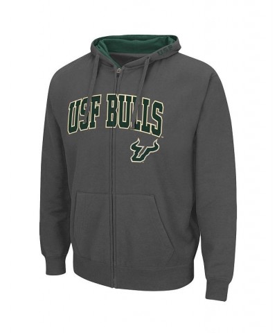 Men's Charcoal South Florida Bulls Arch Logo 3.0 Full-Zip Hoodie $24.00 Sweatshirt