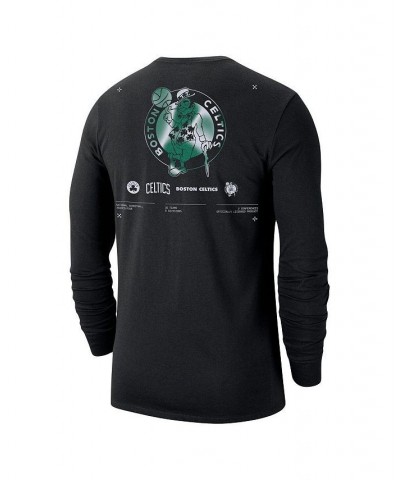 Men's Black Boston Celtics Essential Air Traffic Control Long Sleeve T-shirt $19.27 T-Shirts