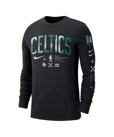 Men's Black Boston Celtics Essential Air Traffic Control Long Sleeve T-shirt $19.27 T-Shirts