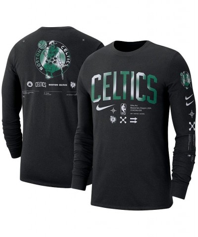 Men's Black Boston Celtics Essential Air Traffic Control Long Sleeve T-shirt $19.27 T-Shirts