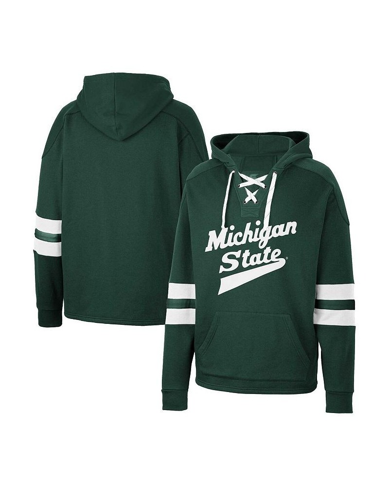 Men's Green Michigan State Spartans Lace-Up 4.0 Pullover Hoodie $33.00 Sweatshirt