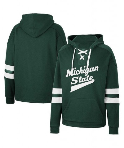 Men's Green Michigan State Spartans Lace-Up 4.0 Pullover Hoodie $33.00 Sweatshirt