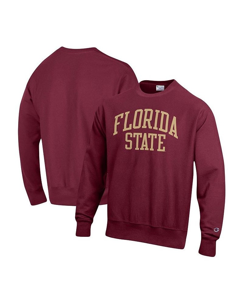 Men's Garnet Florida State Seminoles Arch Reverse Weave Pullover Sweatshirt $36.55 Sweatshirt