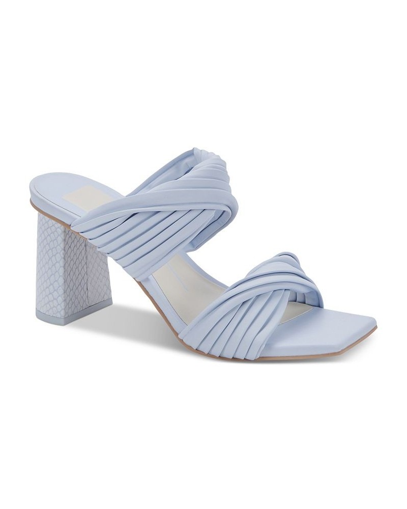 Women's Pilton Soft-Volume Block-Heel Dress Sandals Blue $60.75 Shoes