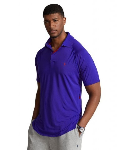 Men's Big & Tall Performance Polo Shirt Blue $47.36 Polo Shirts