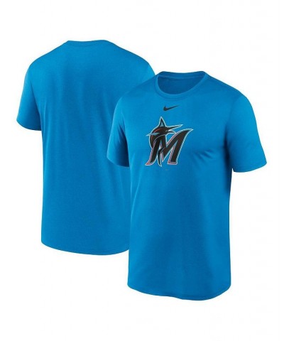 Men's Blue Miami Marlins Big and Tall Logo Legend Performance T-shirt $20.50 T-Shirts