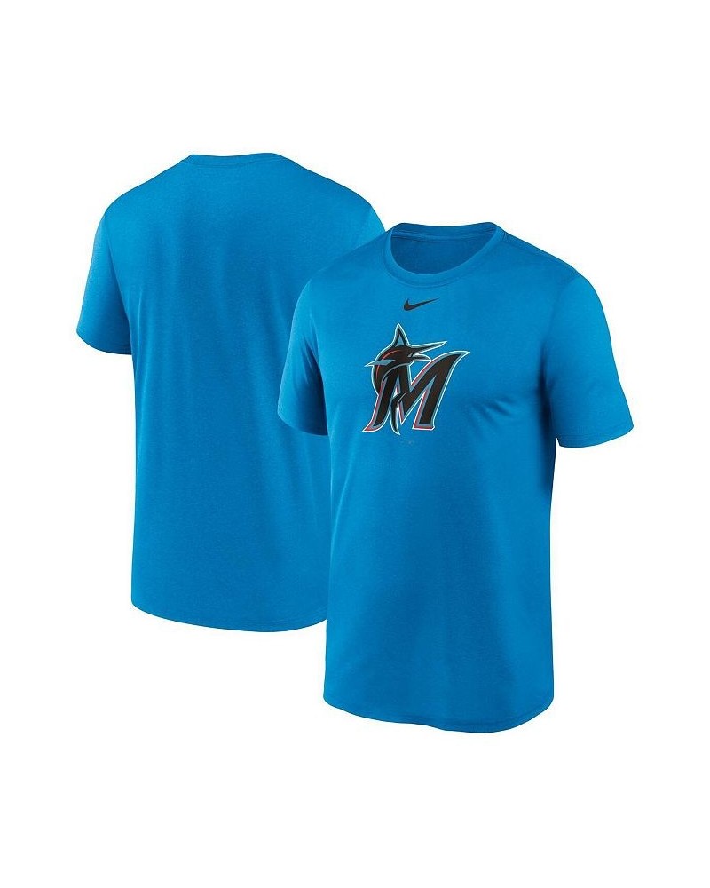 Men's Blue Miami Marlins Big and Tall Logo Legend Performance T-shirt $20.50 T-Shirts