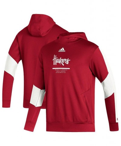 Men's Scarlet Nebraska Huskers 2021 Sideline AEROREADY Hoodie $29.40 Sweatshirt