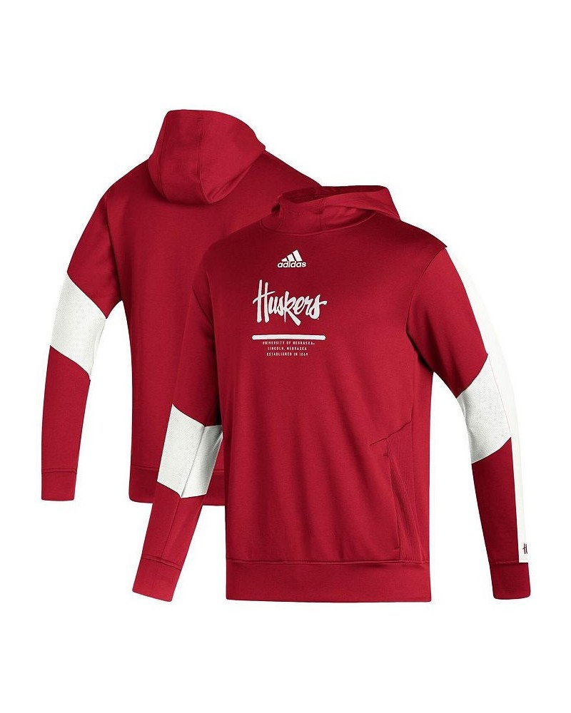 Men's Scarlet Nebraska Huskers 2021 Sideline AEROREADY Hoodie $29.40 Sweatshirt