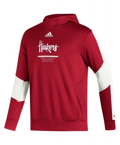 Men's Scarlet Nebraska Huskers 2021 Sideline AEROREADY Hoodie $29.40 Sweatshirt