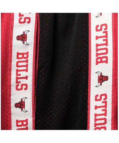 Men's Branded Red and Black Chicago Bulls Big and Tall Tape Mesh Shorts $27.99 Shorts