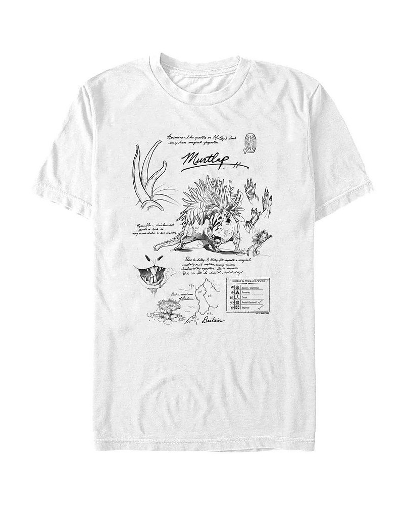 Men's Fantastic Beasts and Where to Find Them Murtlap Study Short Sleeve T-shirt White $14.35 T-Shirts