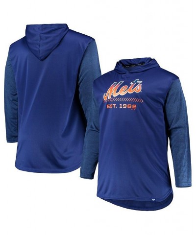 Men's Royal, Heathered Royal New York Mets Big and Tall Wordmark Club Pullover Hoodie $33.54 Sweatshirt