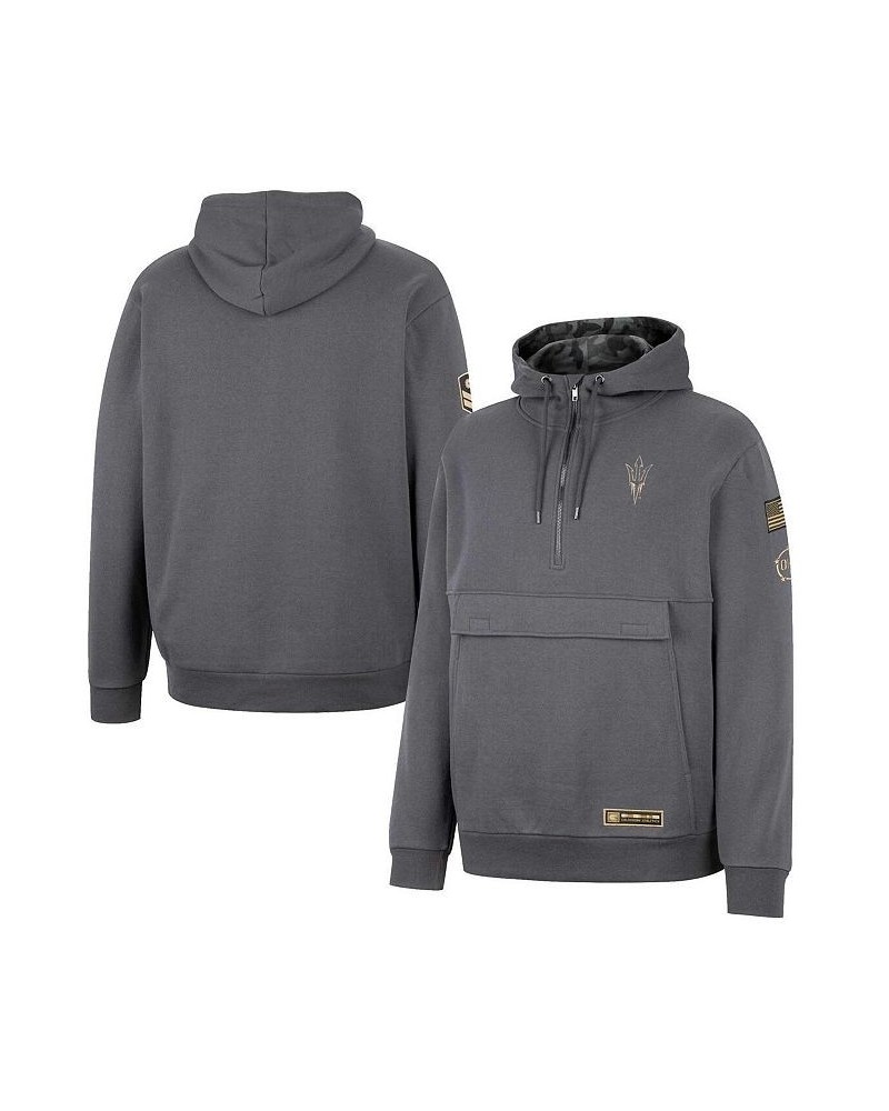 Men's Charcoal Arizona State Sun Devils OHT Military-Inspired Appreciation Quarter-Zip Hoodie $24.75 Sweatshirt