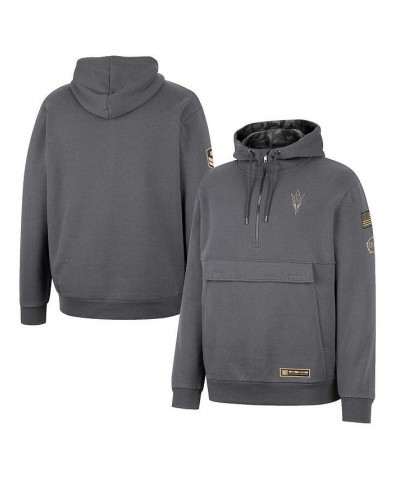 Men's Charcoal Arizona State Sun Devils OHT Military-Inspired Appreciation Quarter-Zip Hoodie $24.75 Sweatshirt