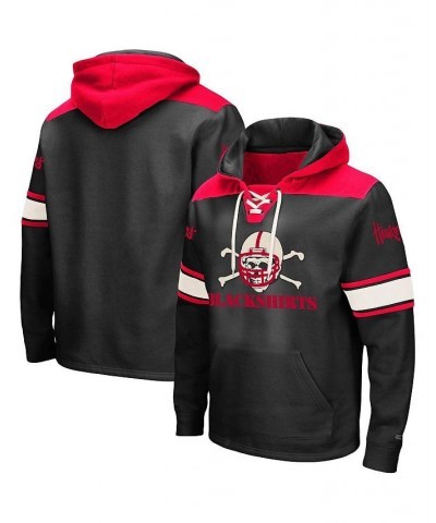 Men's Black Nebraska Huskers 2.0 Lace-Up Logo Pullover Hoodie $41.24 Sweatshirt