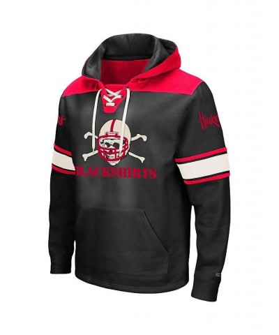 Men's Black Nebraska Huskers 2.0 Lace-Up Logo Pullover Hoodie $41.24 Sweatshirt