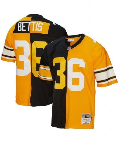 Men's Jerome Bettis Black and Gold Pittsburgh Steelers 1996 Split Legacy Replica Jersey $75.85 Jersey