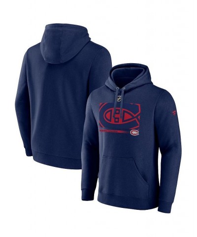 Men's Branded Navy Montreal Canadiens Authentic Pro Core Collection Secondary Pullover Hoodie $38.40 Sweatshirt