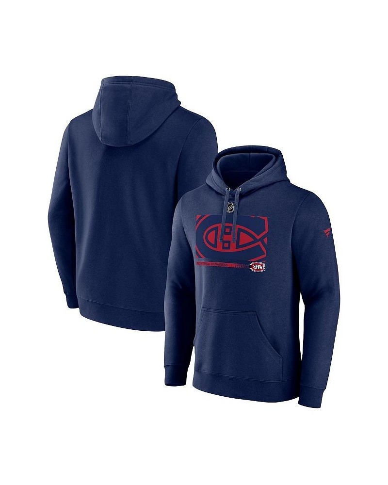 Men's Branded Navy Montreal Canadiens Authentic Pro Core Collection Secondary Pullover Hoodie $38.40 Sweatshirt