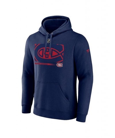 Men's Branded Navy Montreal Canadiens Authentic Pro Core Collection Secondary Pullover Hoodie $38.40 Sweatshirt