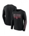 Men's Branded Black Oklahoma Sooners Modern Two-Hit Long Sleeve T-shirt $22.50 T-Shirts