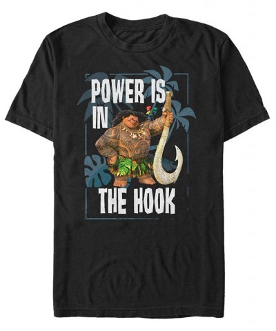 Disney Men's Moana Maui Power is in the Hook Portrait, Short Sleeve T-Shirt Black $14.35 T-Shirts