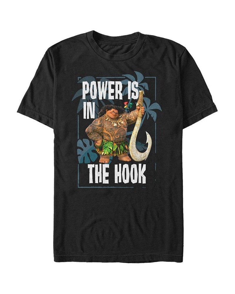 Disney Men's Moana Maui Power is in the Hook Portrait, Short Sleeve T-Shirt Black $14.35 T-Shirts